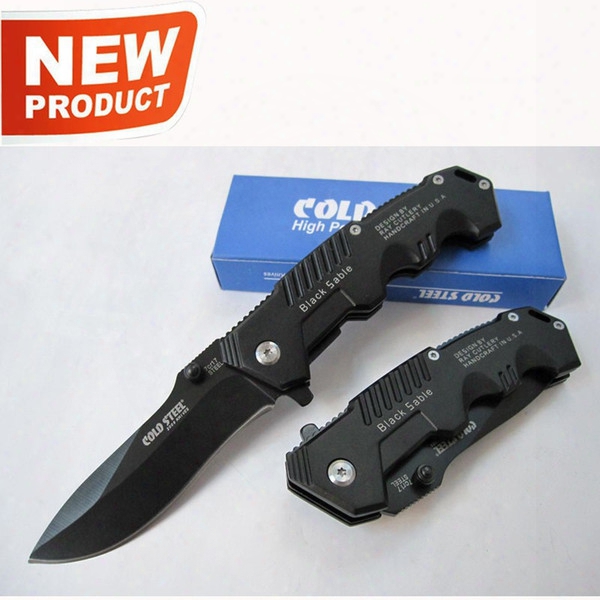 2017 Hot Sales Cold Steel Hy217 Tactical Hunting Folding Knife Outdoor Rescue Camping Pocket Knives Blade Sanding Black Aluminum Handle