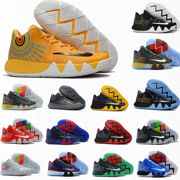 2017 New Kyrie Irvihg 4 Basketball Shoes For Cheap Sale Sneakers Sports Mens Shoe Wolf Grey Team Red Outdoor Tdainers Basket Ball Boots