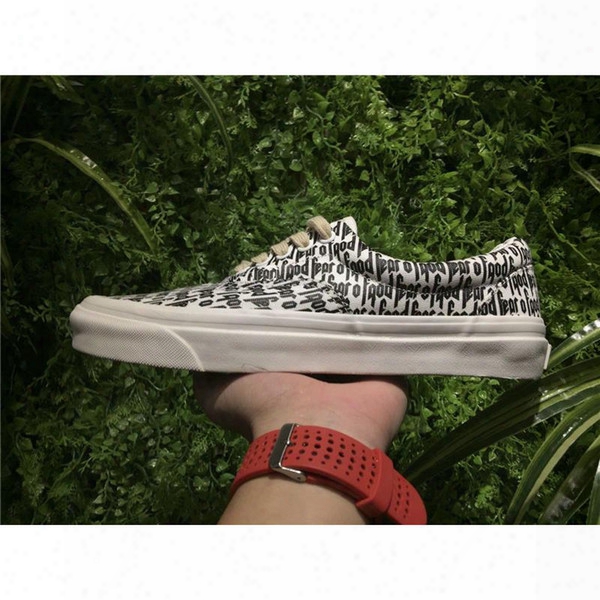 2017 Newest Fear Of God X Pacsun Era 95 Reissue Canvas Shoes For Men Fog Casual Sneakers Women Black White Skateboard Shoes