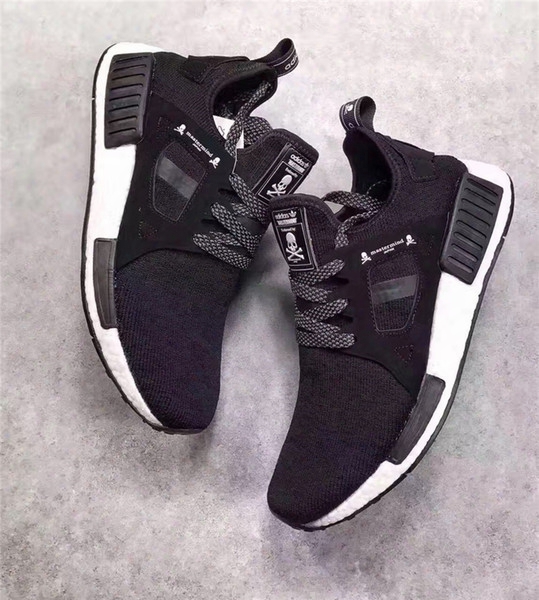 2017 Originals Nmd Xr1 Mmj X Mastermind Japan Black Women Men Running Shoes Sneakers Shoes Top Quality Real Boost Joint Limited For Sale