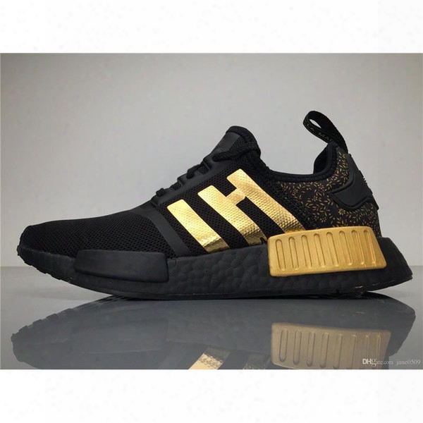 2017versace X Nmd Running Shoes Originals Nmds Ba7250 Outdoor Sneakers Black Gold Top Real Boost Sneakers Womens Boosts