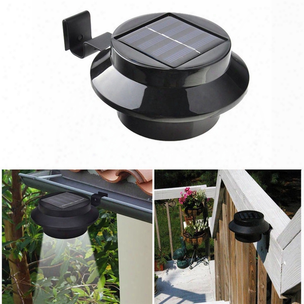 3 Leds Solar Light Sales Outdoor Solar Powered Led Wall Path Lnadscape Mount Garden Fence Light Lamp