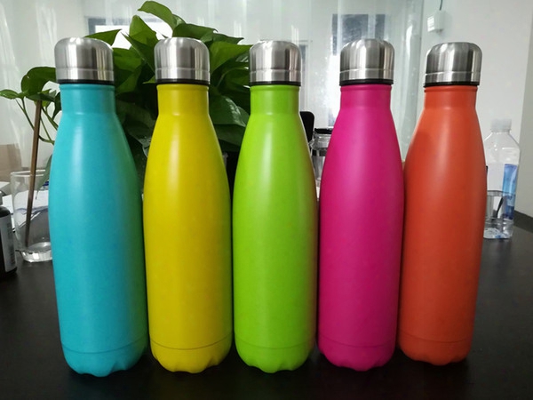 500ml Cola Shaped Bottle Insulated Water Bottle Creative Thermos Coke Cup Water Bottle Outdoor Sports Bicycle Travel Cup Free Shipping