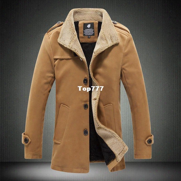 Autumn And Winter Fashion Brand Wool Coat Men Middle Long Jackets And Coats Mens Outdoor Warm Woolen Overoat M-3xl 4xl Xy831