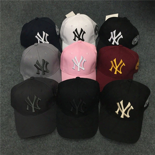 Baseball Cap Ny Embroidery Letter Sun Hats Adjustable Snapback Hip Hop Dance Hat Summer Outdoor Men Women White Black Visor