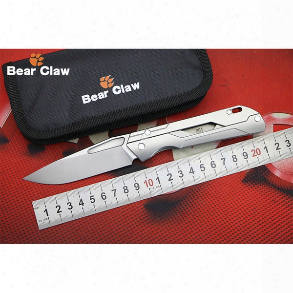 Bear Claw Mechanic New Arrival Flipper Folding Knife Survival M390 Blade Titanium Handle Outdoor Camping Hunting Pocket Knives Edc Tools