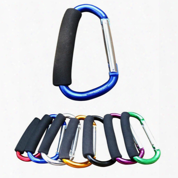 Big Size Outdoor Safety Buckle Aluminum Alloy D Shape Climbing Button Carabiner Snap Clip Hook Keychain Keyring Carabiners Camping Hiking