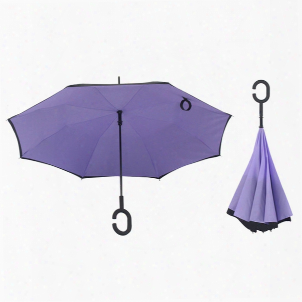 Double Layer Inverted Umbrella Windproof Reverse Umbrella Reverse Folding Umbrella Protection For Car Outdoor Use