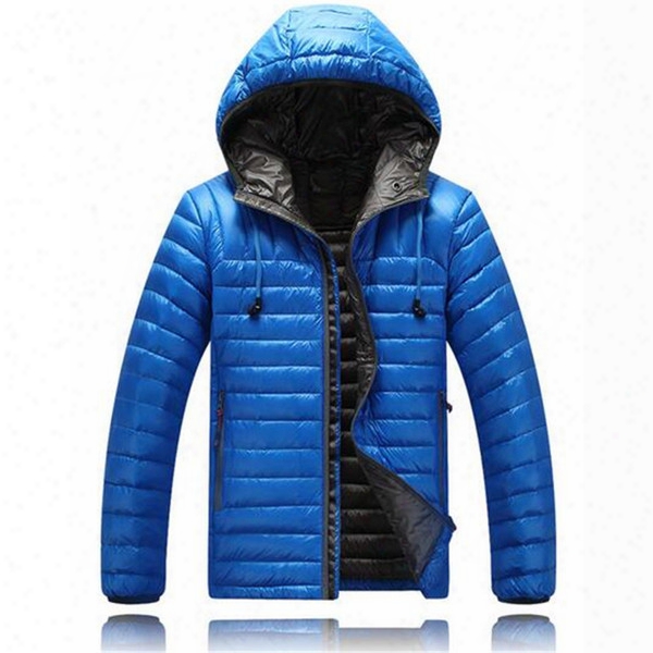 Fall-2016 Men&#039;s Ultra-light Down Parka Winter Jackets Brand 90% Duck Down Coat Sports Outdoo Hood Chaqueta Hombre