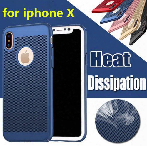 For Iphone X 8 Heat Ultra Thin Dissipation Hollow Breathable Slim Hard Back Cover Pc Phone Case For Iphone 6 6s 7 Plus Samsung S8 S7 Edge