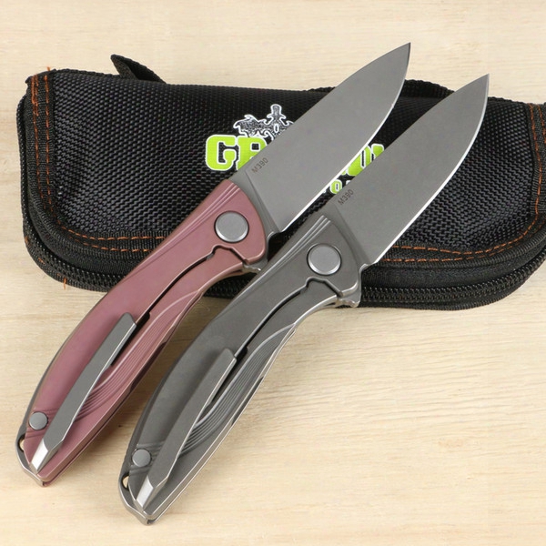 Green Thorn Neon Mrbs Ceramic Ball Bearing M390 Titanium Folding Fruit Knife Camp Outdoor Survival Edc Tool