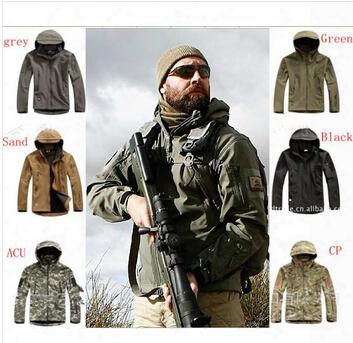 High Quality Tad Stealth Sharkskin Softshell Jackets Military Outdoors Waterproof Camouflage Coat Men Hike Hunting Tactical Hoodie Sports Ja