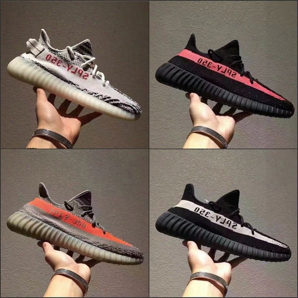 High Quality With Original Box Kanye West Boost 350 V2 Running Shoes For Men Sply-350 Zebra Sports Shoes Sneakers Boost 350 V2 Sply