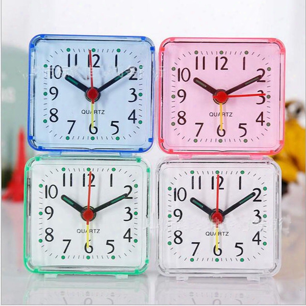 Home Outdoor Portable Cute Mini Cartoon Multi-function Trip Bed Beep Desktop Alarm Clock Mini Portable Table Clocks