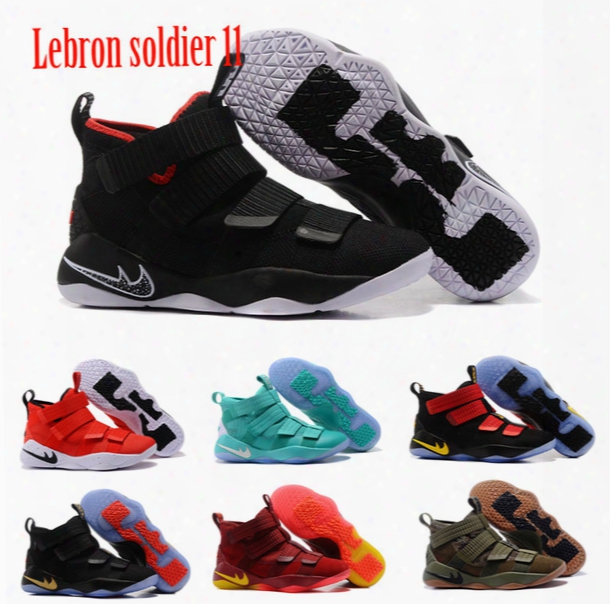 Hot  Sale James Soldiers 11 Mens Basketball Shoes Man Sports Trainer Top Quality Training Shoe Athletic Otudoor Sneakers 17 Colors