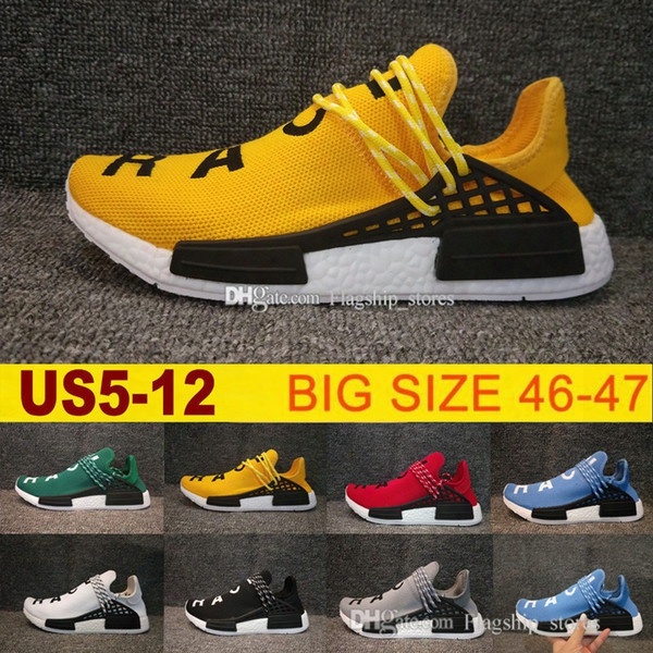 Human Race Pharrell Williams X Nmd Sports Running Shoes Discount Cheap Athletic Mens Outdoor Boost Training Womens Sneakers Kids Shoes 36-47