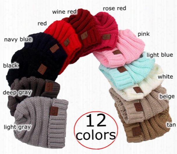 Ins Xmas Baby Hats Cc Trendy Beanie Crochet Fashion Beanies Outdoor Hat Winter Newborn Beanie Children Wool Knitted Caps Warm Beanie 12color