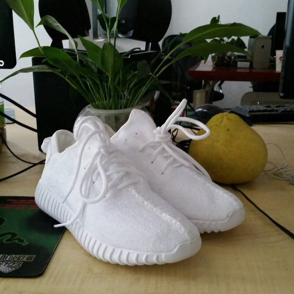 Kanye 350 Boost White Kanye West Sneakers Bootss New Men Running Outdoor Shoes Size 12 Box Free Shipping Drop Shipping