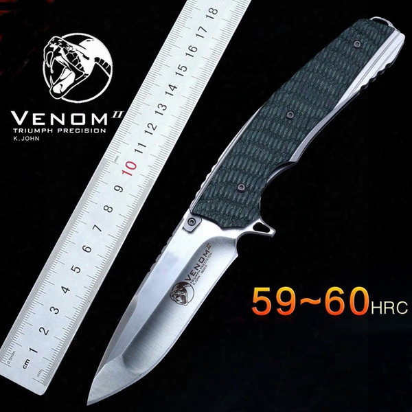 Kevin John Tactical Folding Knife 50hrc S35vn Blade G10 Handle Outdoor Fast Open Utility Camping Survival Knife Bearing Knife Edc Tool