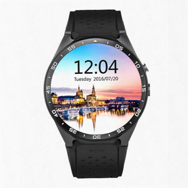 Kw88 Android Mobile Phone Smart Watches Mtk6580 Quad-core With Sim Card Heart Rate Monitor Wifi Gps Camera Pedometer Bluetooth Google Play