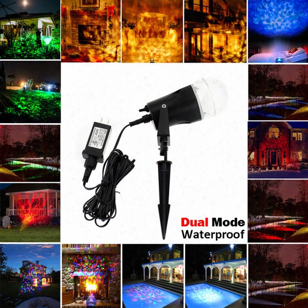 Laser Rotating Flame Light Projectors, Waterproof Christmas Landscape Spotlight Projection Led Light Show For Indoor, Outdoor Decoration