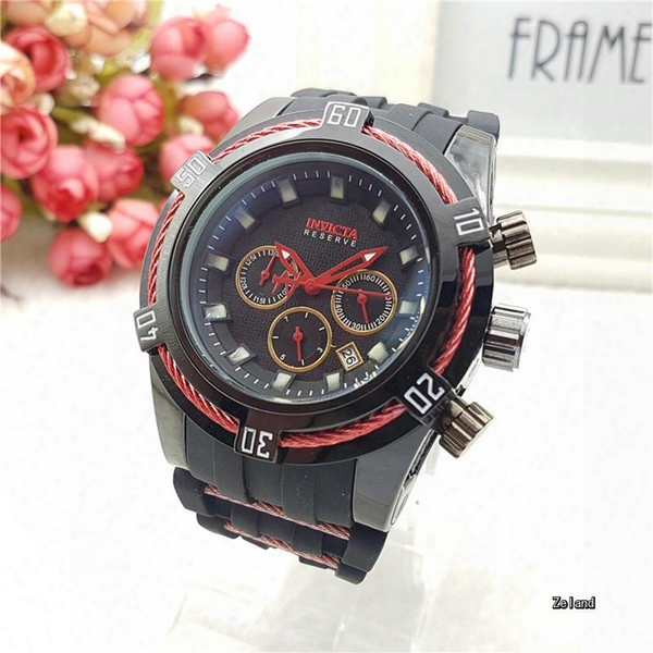 Luxury High Quality Aaa Outdoor Sports Men&#039;s Watches Invicta Stainless Steel Wire Nomos Calendar Small Pointer Can Work