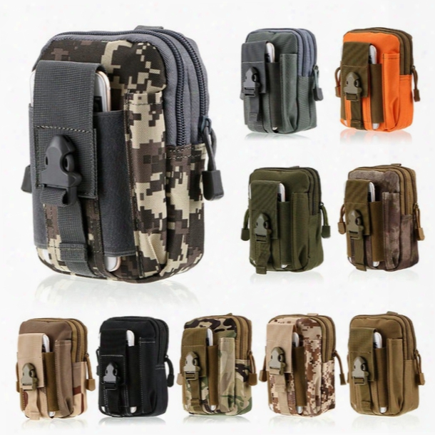 Multi-function Camouflage Outdoor Climbing Durable Molle Tactical Pockets Waist Bag Free Shipping