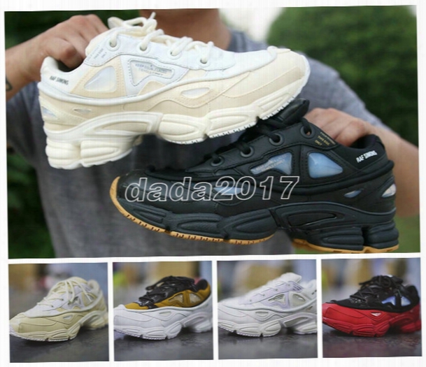 New Arrival 2017 High Quality Raf Simons X Sneakers Consortium Ozweego 2 Outdoor Running Shoes Men Woemn Red Breathable Athletic Sport Shoe