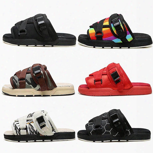 New Brand Visvim Slippers Fashion Shoes Man And Women Lovers Casual Shoes Slippers Beach Sandals Outdoor Slippers Hip-hop Street Sandals