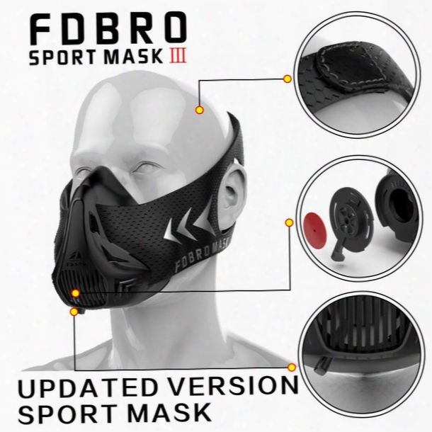 New Fdbro Sport Mask Packing Style Black High Altitude Training Conditioning Sport Mask 2.0 With Box Phantom Mask Free Shipping