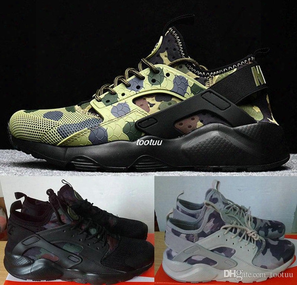 New Huarache 4 Iv Kpu Breathe Running Shoes For Men Women,woman Mens Camo Army Air Huaraches 4 Multicolor Sneakers Athletic Trainers Shoes
