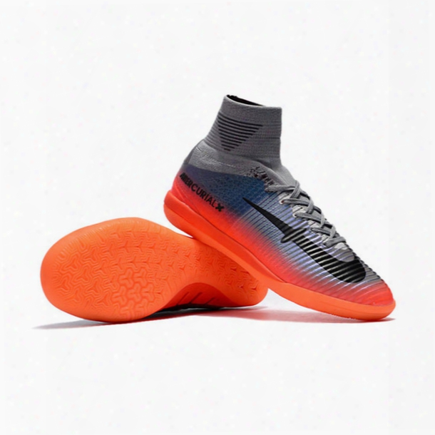 Newairl Soccer Shoes For Boys Mercurial Superfly Ic Cr7 Sock Boots Football Womens Mens High Tops Ronaldo Ankle Indoor Soccer Cleats