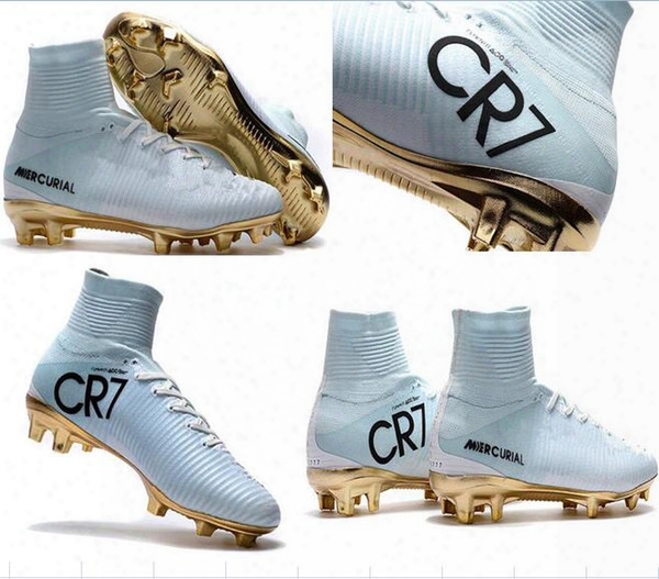 Newest Men Womens High Fashion Genuine Leather Mercurial Superfly Cr7 Soccer Shoes Cleats Cheap Football Boots Womens And Mens Size 35-45