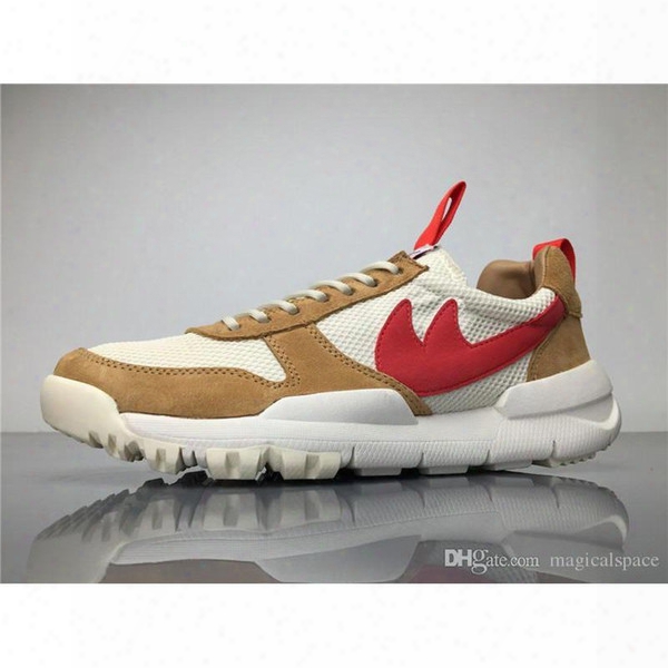 Newest Tom Sachs X Craft Mars Yard 2.0 Ts Joint Limited Sneaker Original Quality Natural Sport Red Maple Running Shoes Size For Men