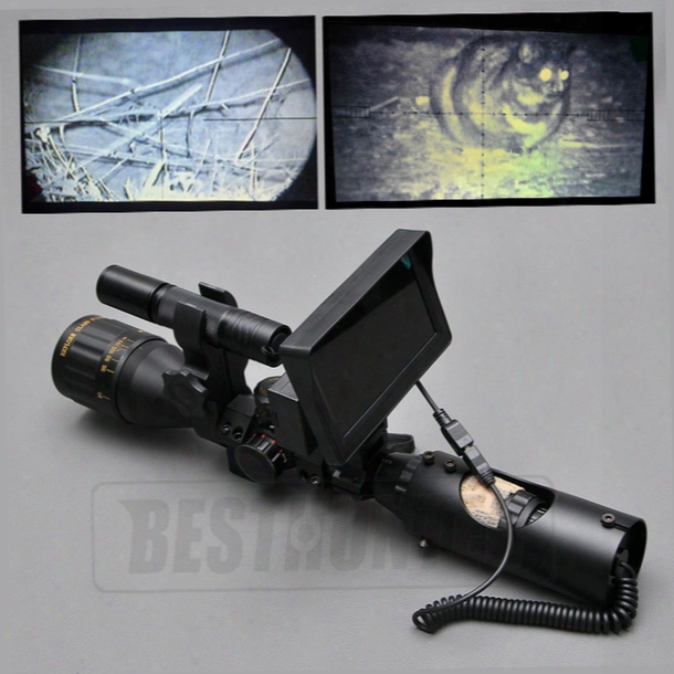 Night Vision Riflescope Outdoor Hunting Scopes Optics Sight Tactical Digital Infrared With Battery Monitor And Flashlight