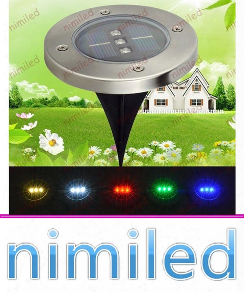 Nimi1053 2016 New 3 Led Solar Led Underground Light Lamp Outdoor Led Outdoor Garden Patio Buried Lights Ip65 Waterproof Decorative