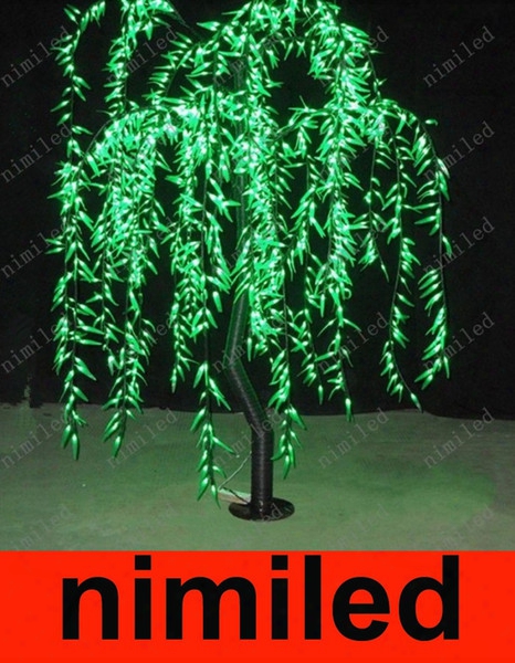 Nimi670 Led Artificial Willow Weeping Tree Light Outdoor Use 960pcs Leds 1.8m/6ft Height Rainproof Christmas Decoration Waterprooof Tree Lamp