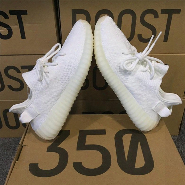 Originals Yeezyboost 350 V2 Triple White Cream Blacre Blanc Core Cp9366 Kanye West Sply 350 V2 350v2 Boost Sports Running Shoes Size 13