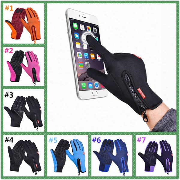 Outdoor Winter Thermal Sports Bike Gloves Windproof Warm Full Finger Cycling,ski,motorcycle,hiking Glove For Phone Touch Screen