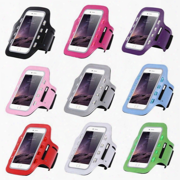 Portable Outdoor Sports Arm Bag With Led Lights Sport Cell Phone Armband Running Pouch Sweat-proof Case For Iphone 7 7plus