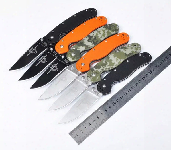 Promotion!!high Quality Folding Knife Ontario Rat Model 1 Outdoor Tactical Knife Aus-8 Blade G10 Handle Survival Knives 10 Color