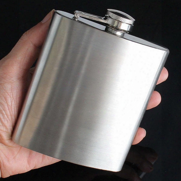 Protable 7oz Stainless Steel Liquor Flagon Retro Rum Whiskey Alcohol Pocket Hip Flask For Outdoor Camping Hiking