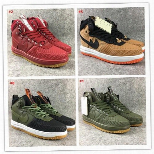 Real Leather Lunar Air 1 Duckboot Men&#039;s Sneaker High Cut Skateboard Shoes Walking Outdoor Sports Shoes Jogging A1 Shoes