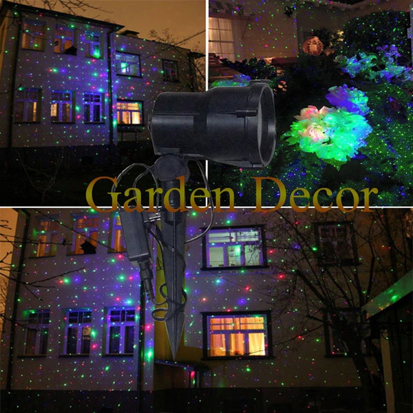 Red&green&blue Moving Outdoor Stars Garden Laser Shower Light/waterproof Ip65 Christmas Decoration Light/outdoor  Lawn Light/landscape Laser