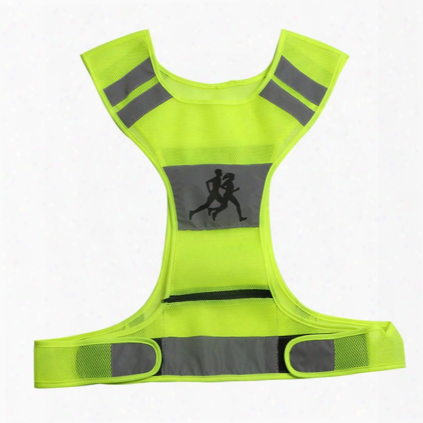 Reflective Vest Safety & High Visibility For Running Jogging Walking Cycling Fits Over Motorcycle Jacket Running Shirt Sports Outdoor Gear