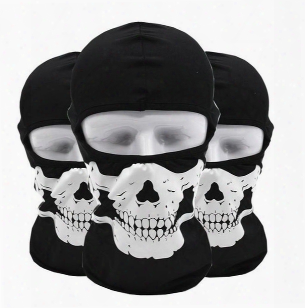 Tactical Hood Outdoor Cycling Face Masks Ghost Skull Understanding Mask Motorcycle Skiing Cycling Full Hood Halloween Party Cosplay Costumes Mask