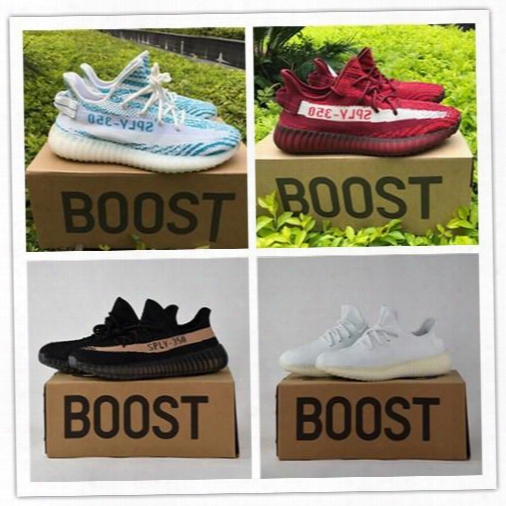 Top Factory V2 Boost Sply 350 2017 Zebra White Red Sply 350 Inversed Backwards Red Letter Real Boost Shoes Size 36-46 Free Shipping