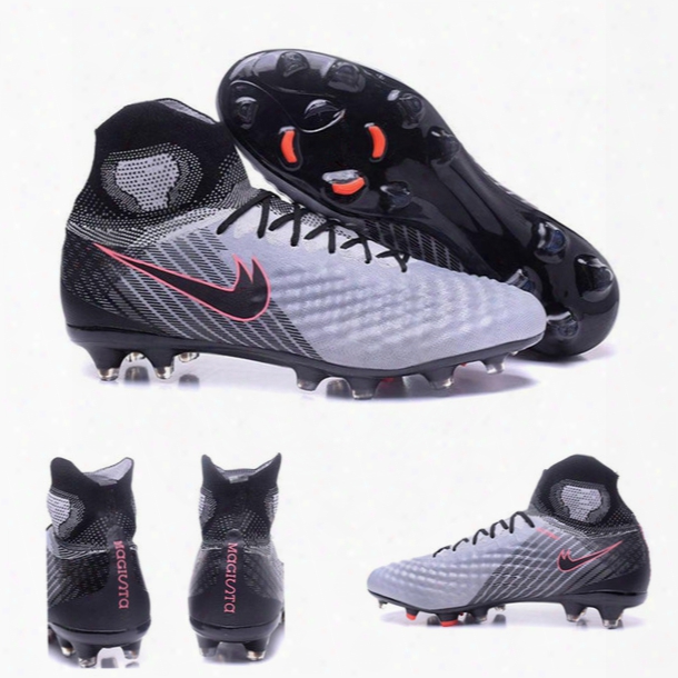 Top Soccer Cleats High Top Magista X Proximo Ii Fg Football Boots 3d Grey Black Acc Waterproof Outdoor Fotalball Shoes