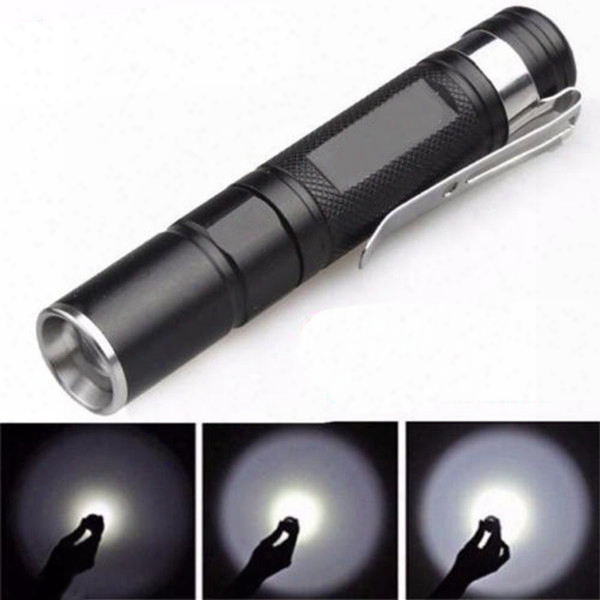 Waterproof 3500lm Pocket Cree Q5 Led Flashlight Zoomable Led Torch Mini Penlight Light For Home Outdoor Camping Hiking