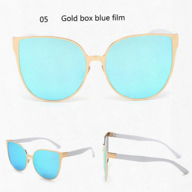 Wholesale 2017 Hot Fashionn Female Cat&#039;s Eye Sunglasses For Uv Protection For Outdoor Travel Lady Sunglasses Uv400 6 Colors